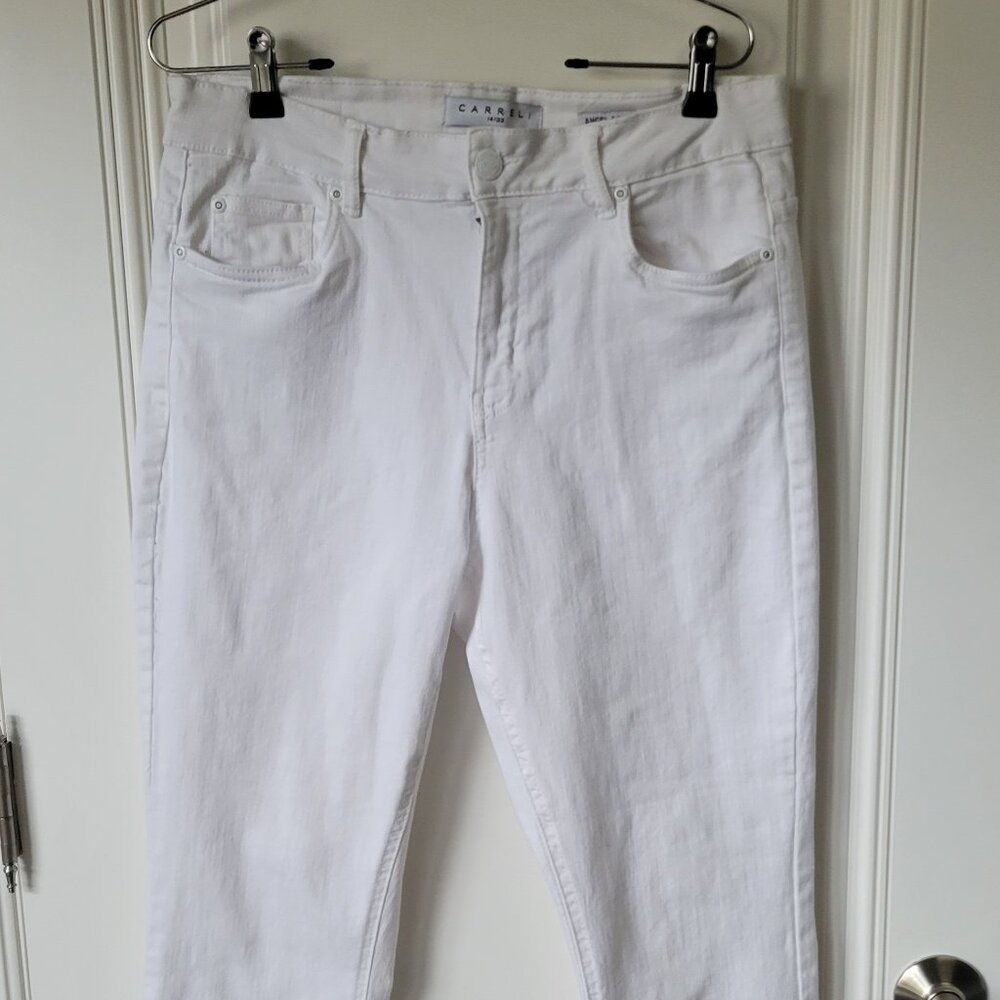 Carreli Angela Fit Cropped White Stretch Jeans